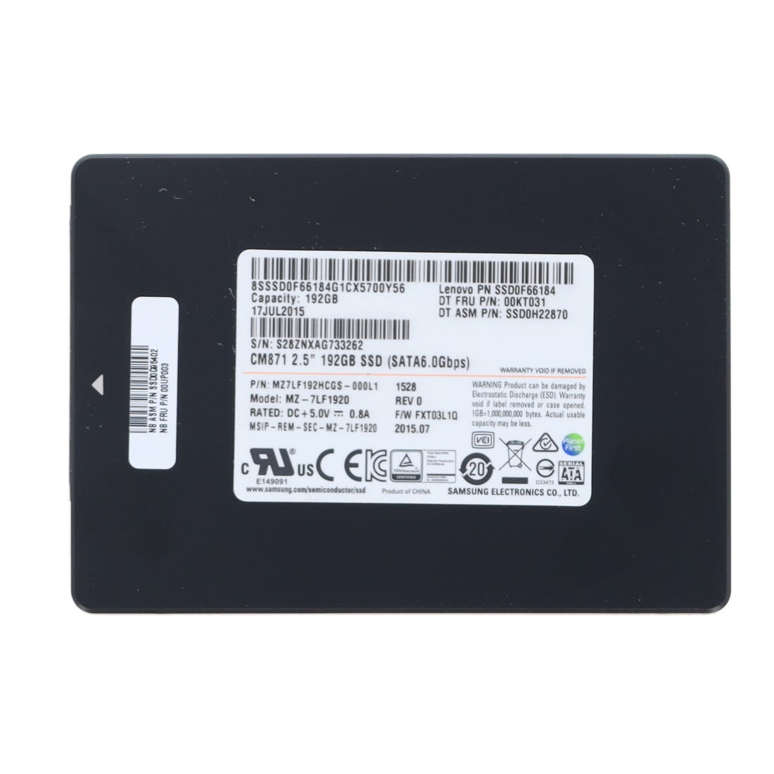 Dell 192GB SATA SSD