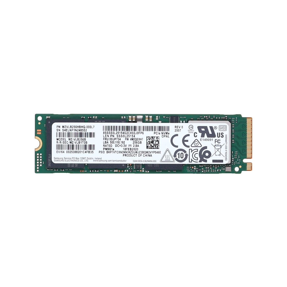 Lenovo 256GB 6G M.2 NVMe SSD