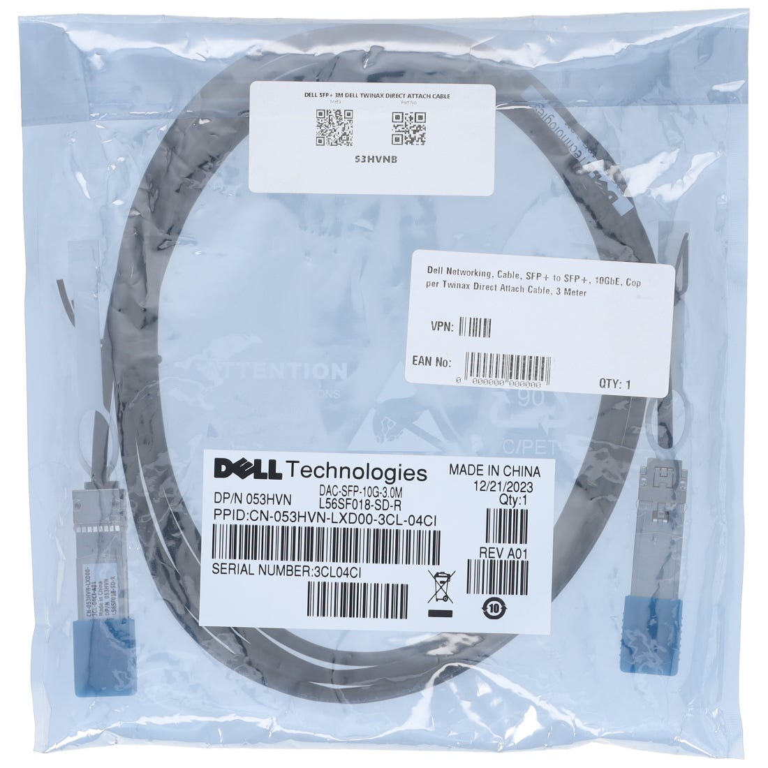 Dell SFP+ Twinax Direct Attach Cable