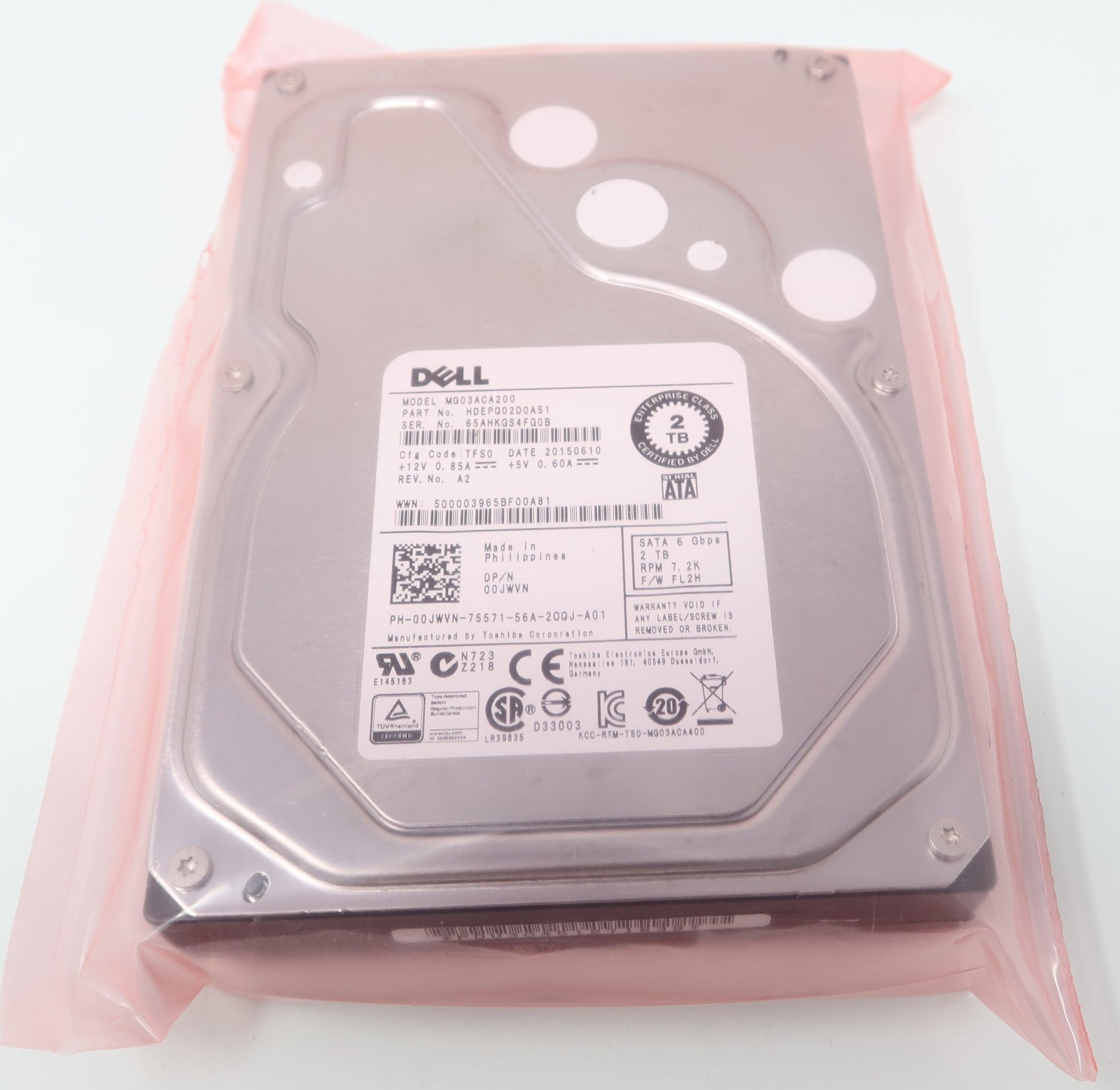 Dell 0JWVN 2TB 7.2K SATA 3.5 6G EP MG03ACA200 / HDEPQ02D0A51