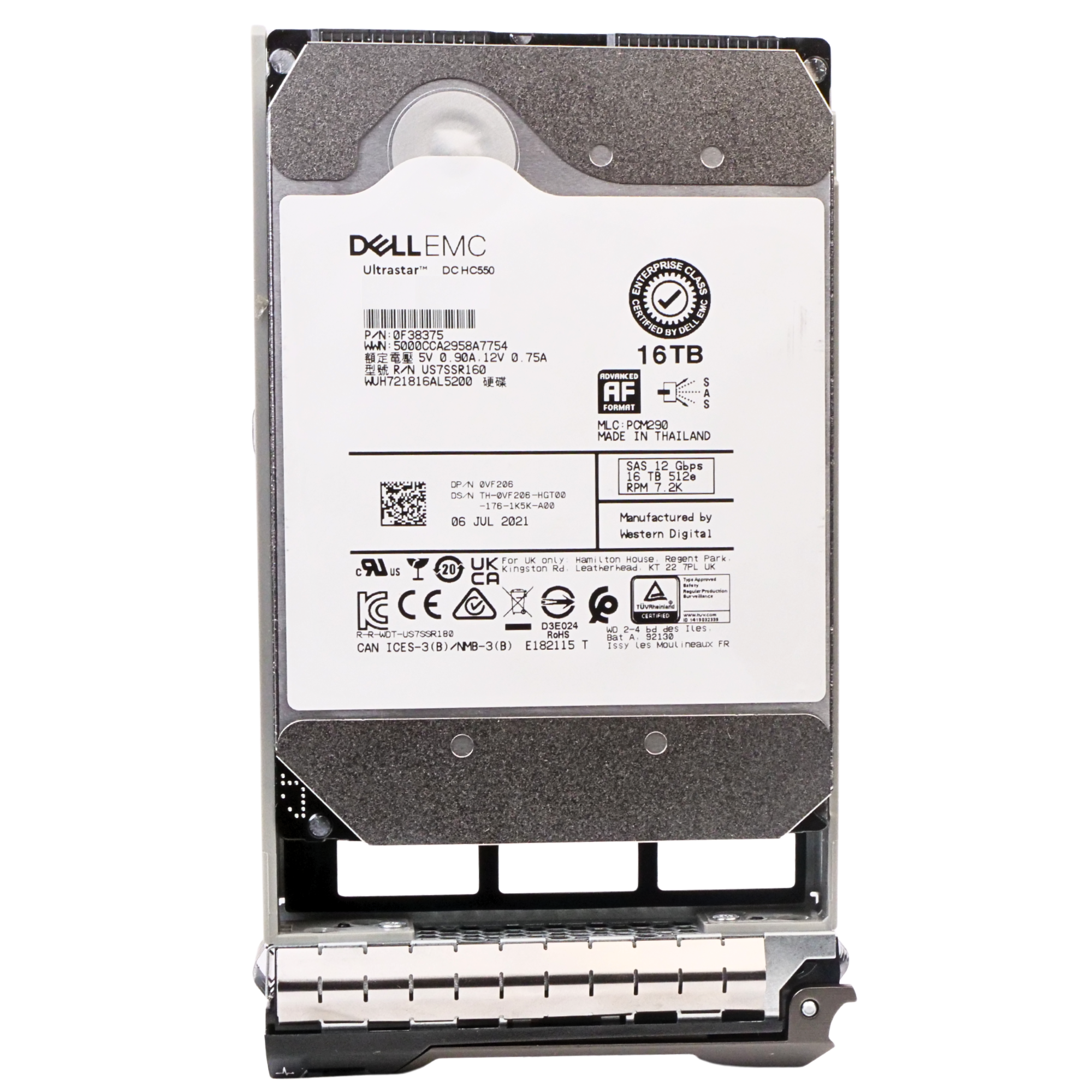 Dell 16TB SAS 3.5" HDD