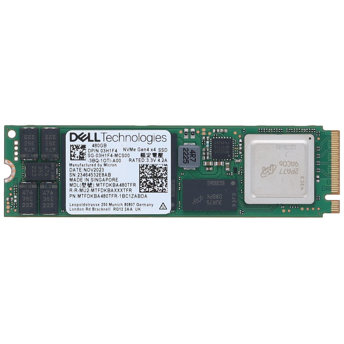 Dell - 3H1F4 - 480GB 7450 PRO M.2 2280 NVME SSD