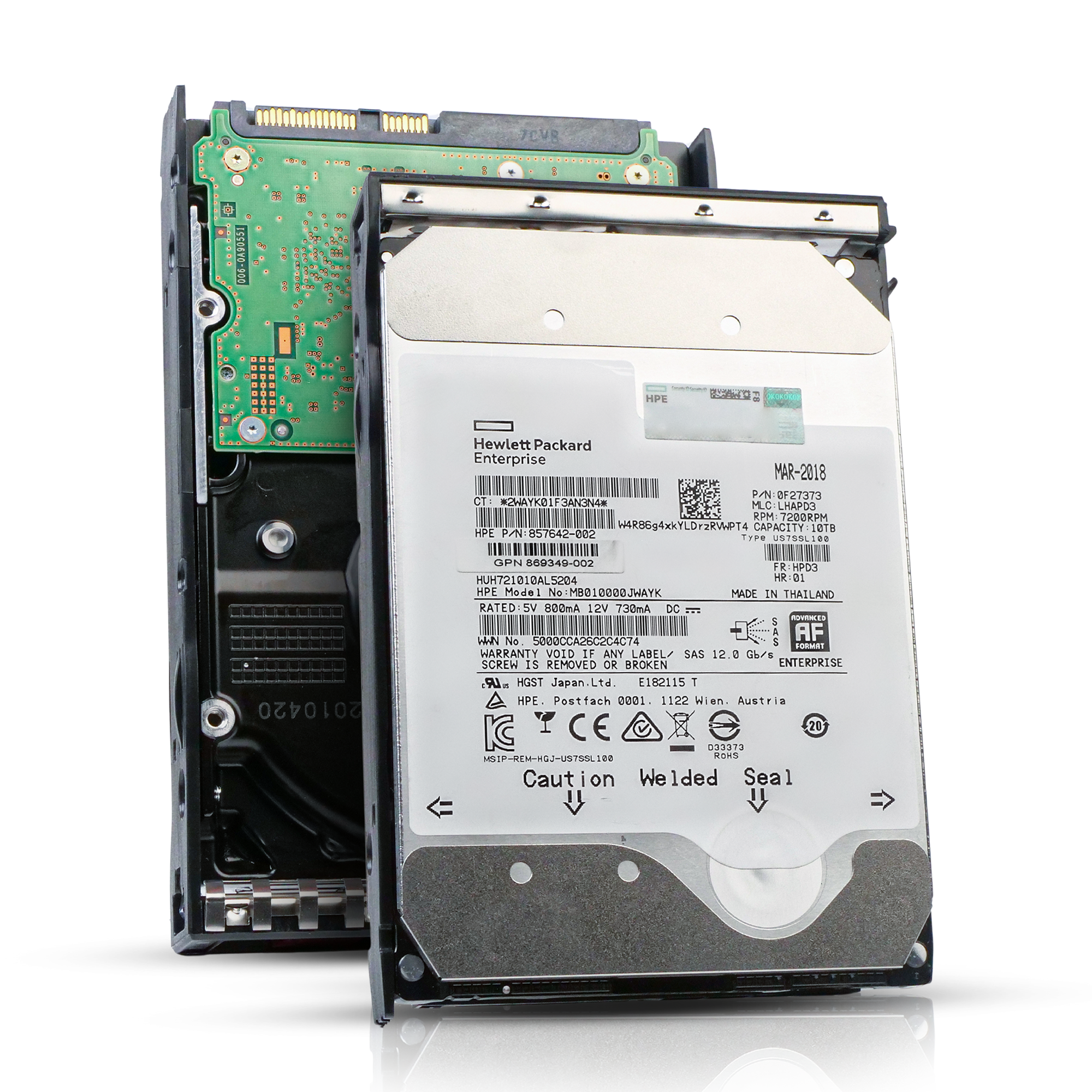 HP 857642-002 Midline Hard Drive 10TB 3.5inch 7.2K SAS 12Gbps HDD