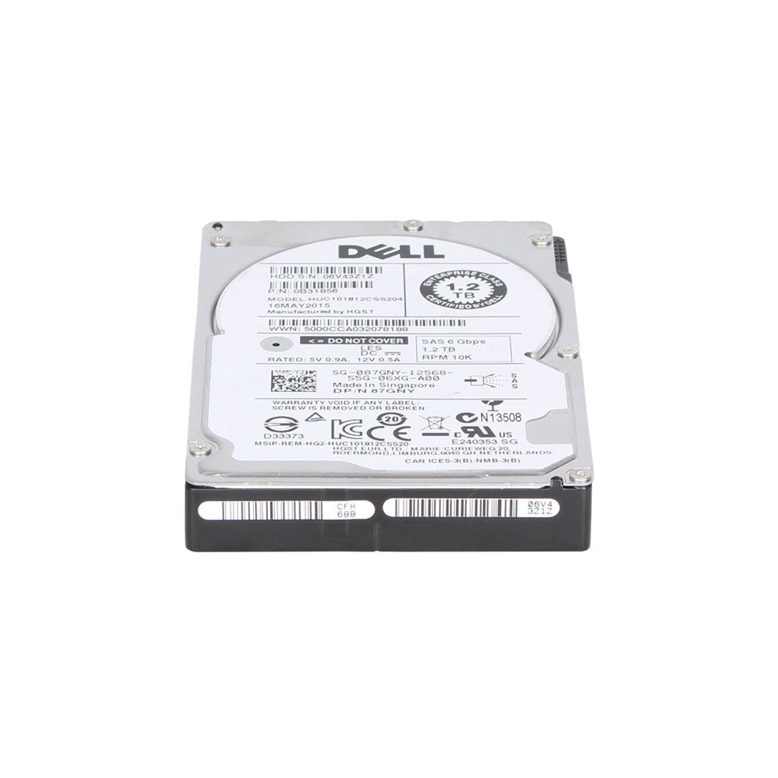 Dell 87GNY 1.2TB 10K SAS 2.5 6G 512n 128mb HUC101812CSS204 /