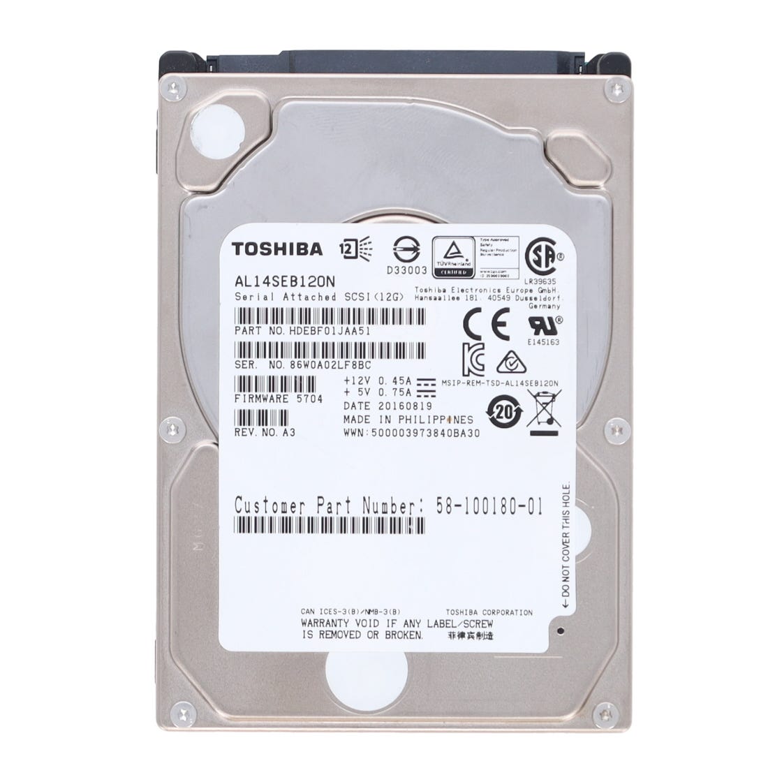 Dell AL14SEB120N 1.2TB 10K SAS 2.5 12G