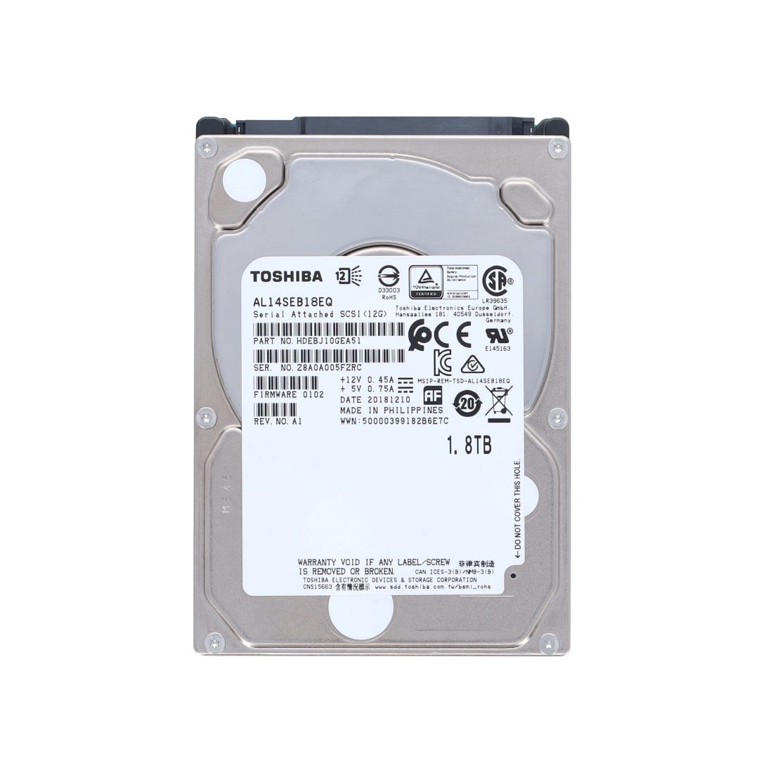 Toshiba AL14SEB 1.8TB SAS 2.5" HDD