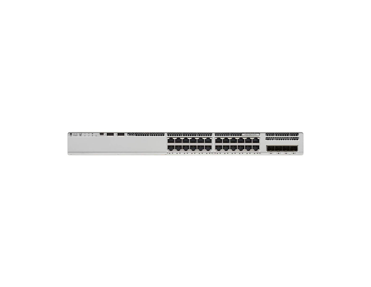 CISCO C9200L-24P-4X-E - Cisco Catalyst 9200L Series 24-Port PoE+ switch (24x 1G Base-T, 4x SFP+) with 1x 600W PSU Network Essentials