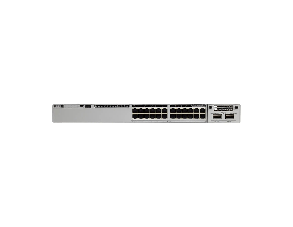 CISCO C9300-24U-E - Cisco Catalyst 9300 Series 24-Port UPoE switch (24x 1G Base-T) with 1x 1100WAC PSU, Network Essentials