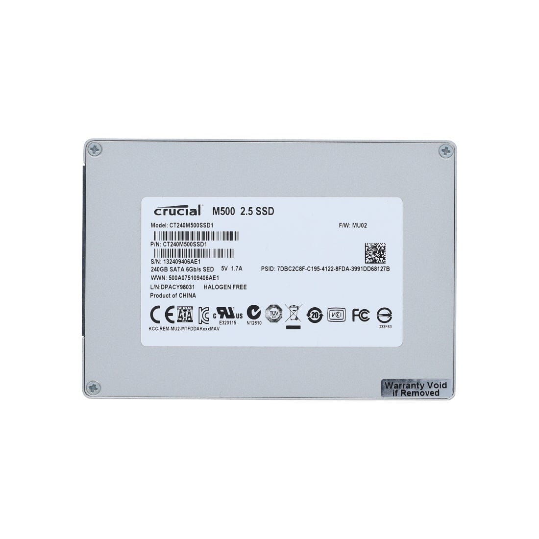 crucial 240GB SATA 2.5" SSD