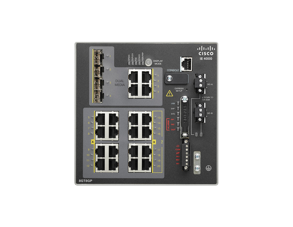 IE-4000-8GT8GP4G-E Cisco 20-port PoE+ Switch