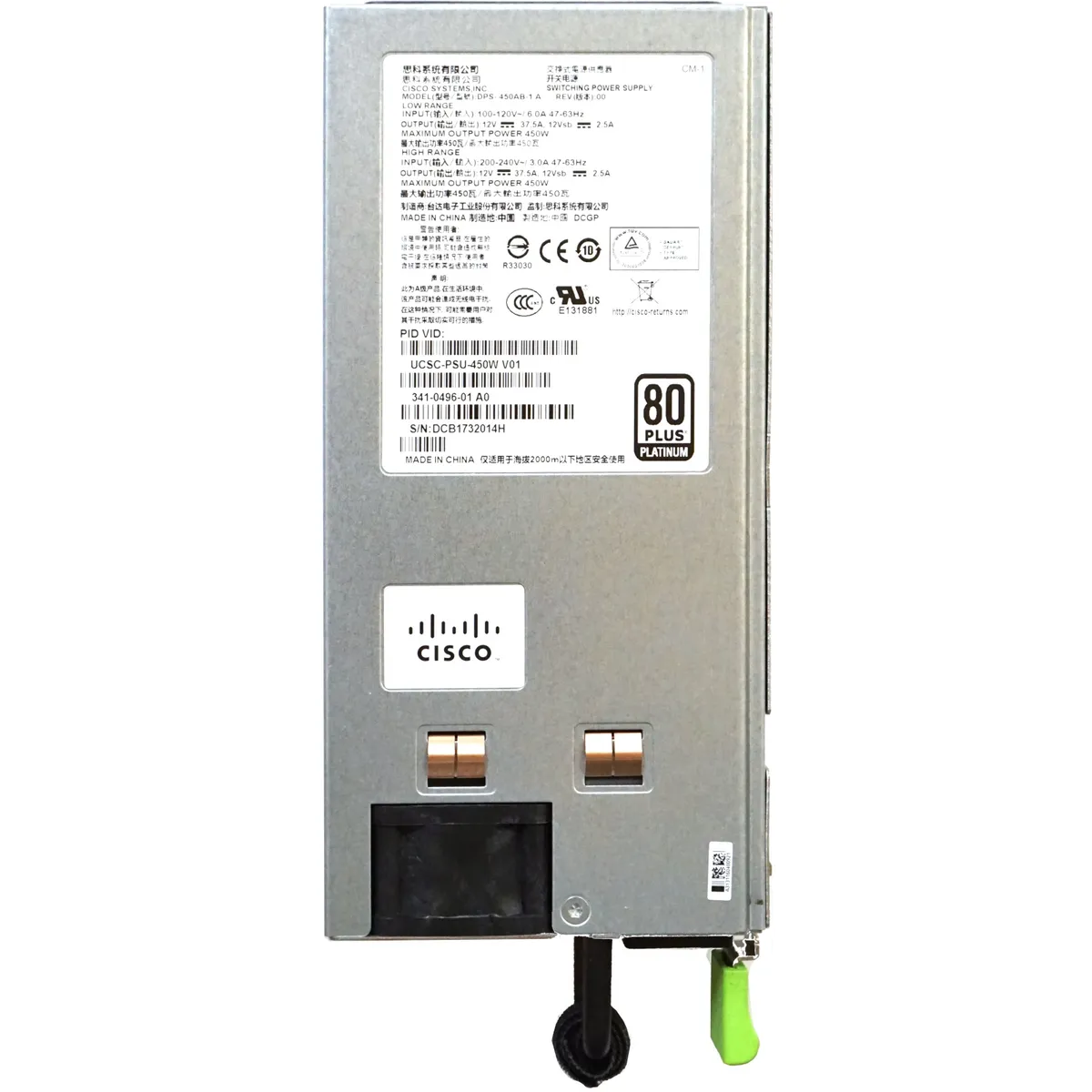 Cisco UCS C220, C240 M3 450W 'Platinum' PSU