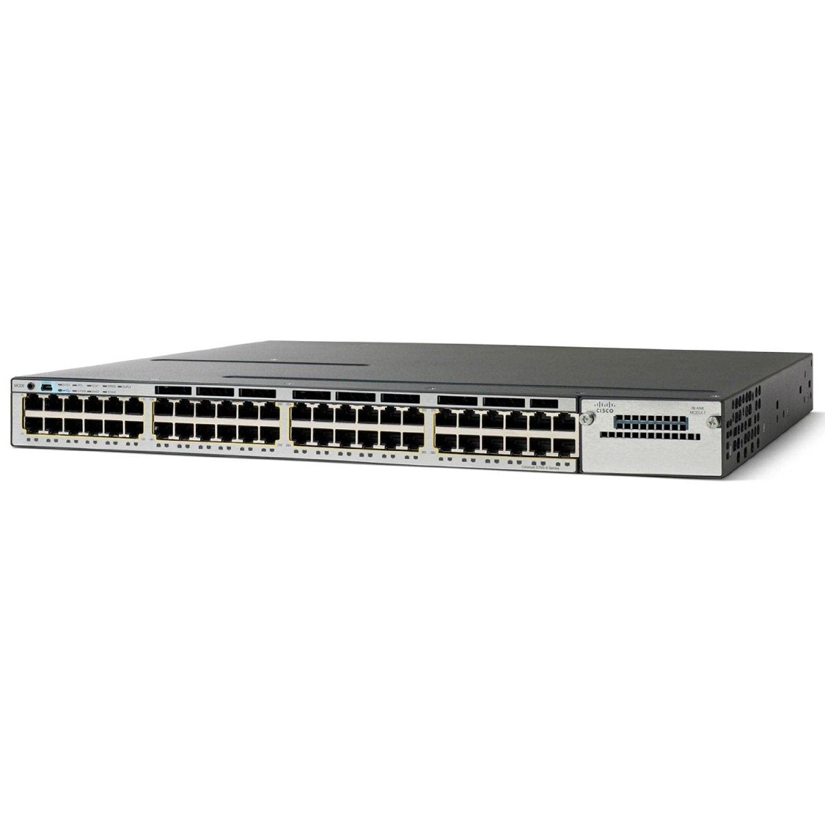 Cisco Catalyst WS-C3750X-48PF-S 48xRJ-45 1G iOS IP Base PoE+ Managed Switch