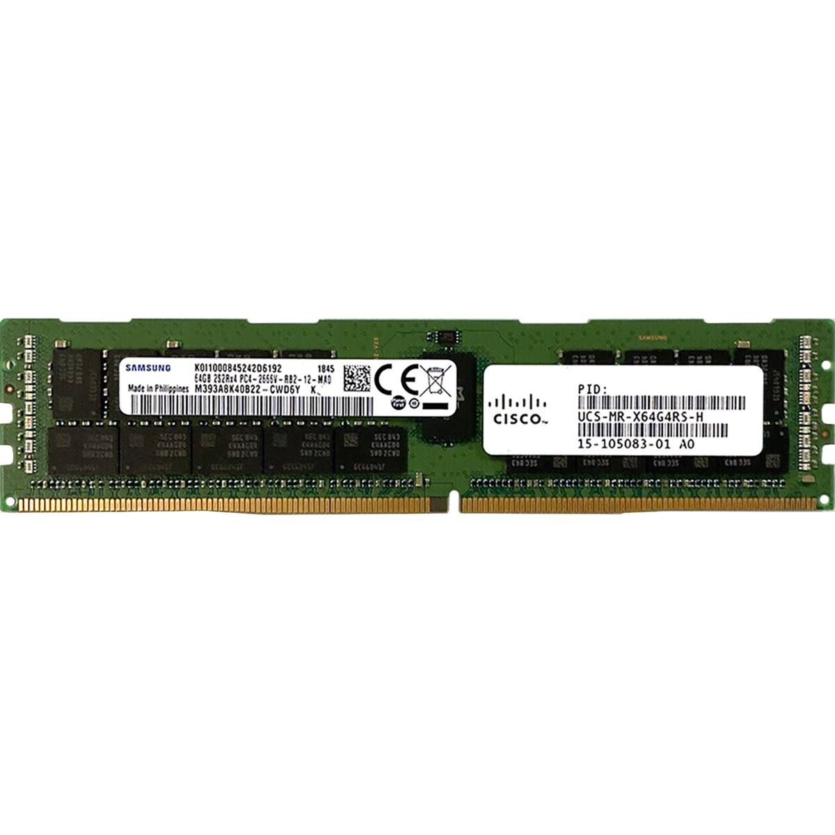 Cisco (15-105083-01) - 64GB PC4-21300V-R (2S2RX4, DDR4-2666MHz) ECC REG RAM