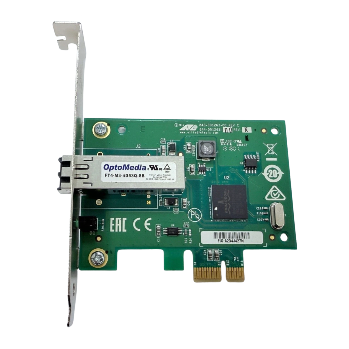 1G (Single Port) Duplex LC HBA - Allied Telesis AT-2911SX/LC