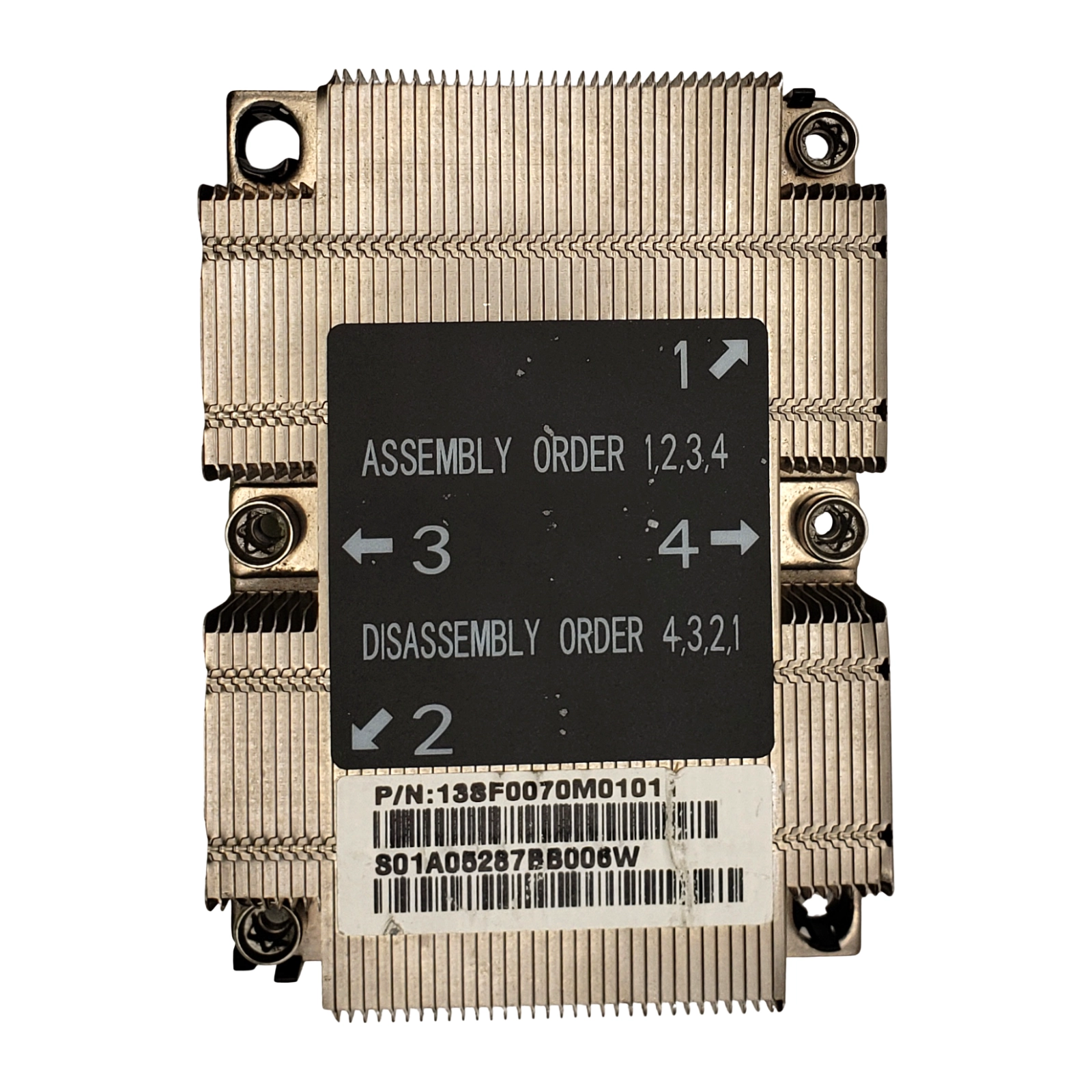 ASUS ESC4000 G4 1U 150W Heatsink w/ CPU Guide