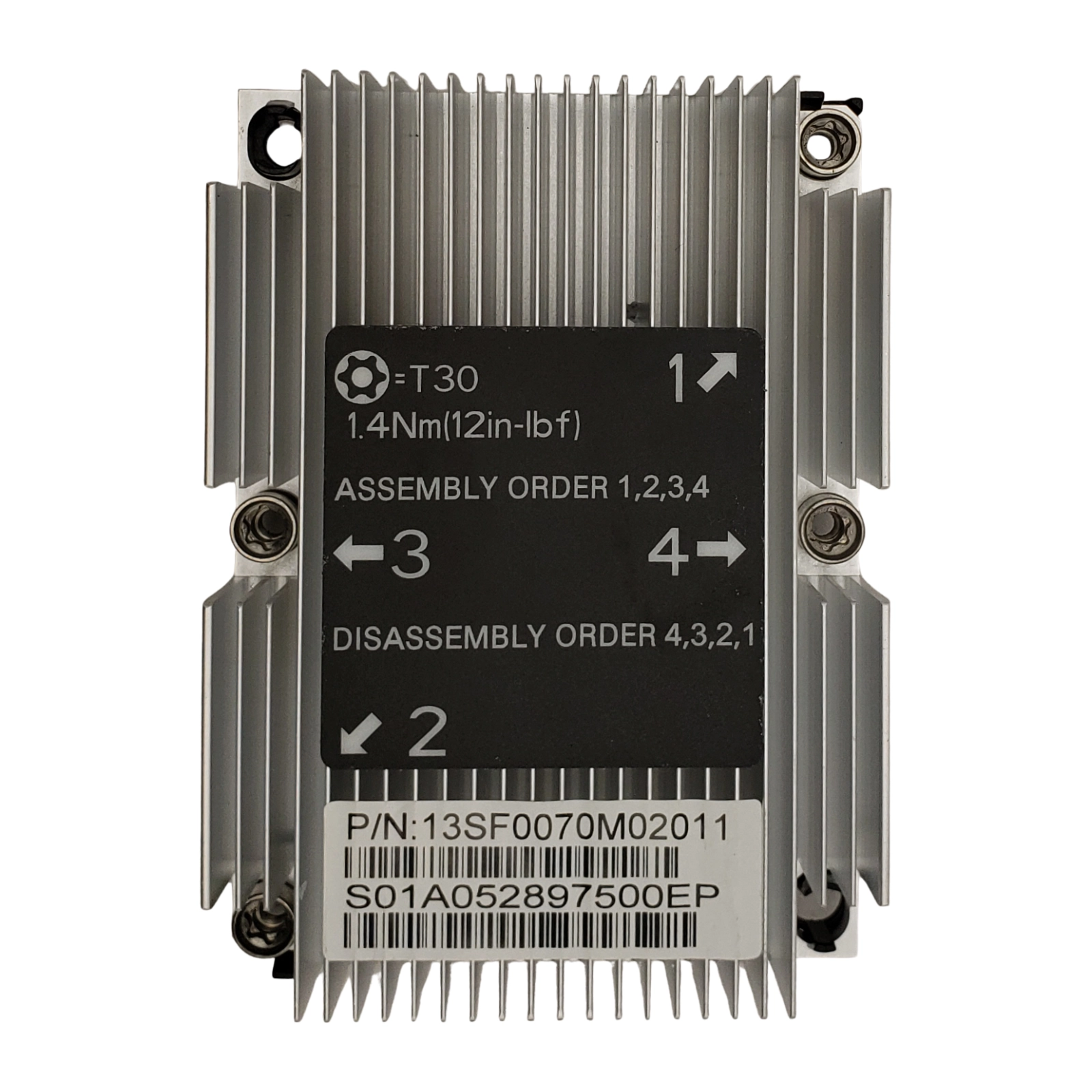 ASUS ESC4000 G4/G4S 1U 165W Heatsink w/ CPU Guide