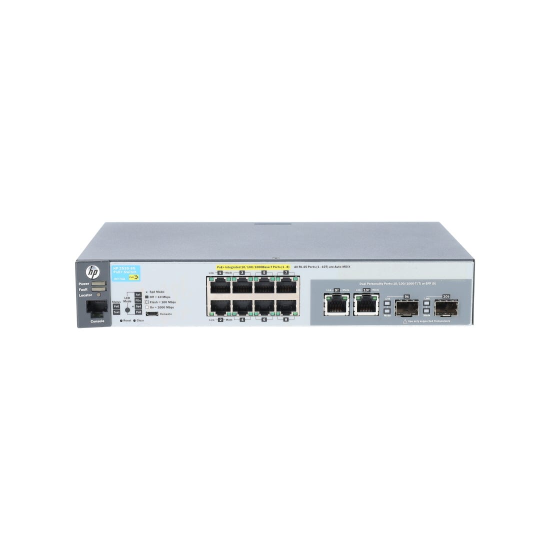 HP J9774A 2530 8G POE+ Ethernet Switch - No PSU