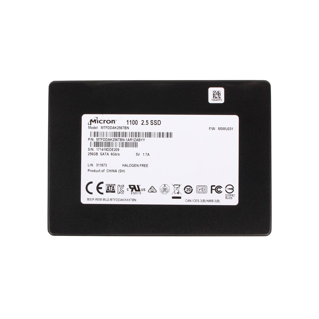 Micron 256GB SATA 2.5" SSD