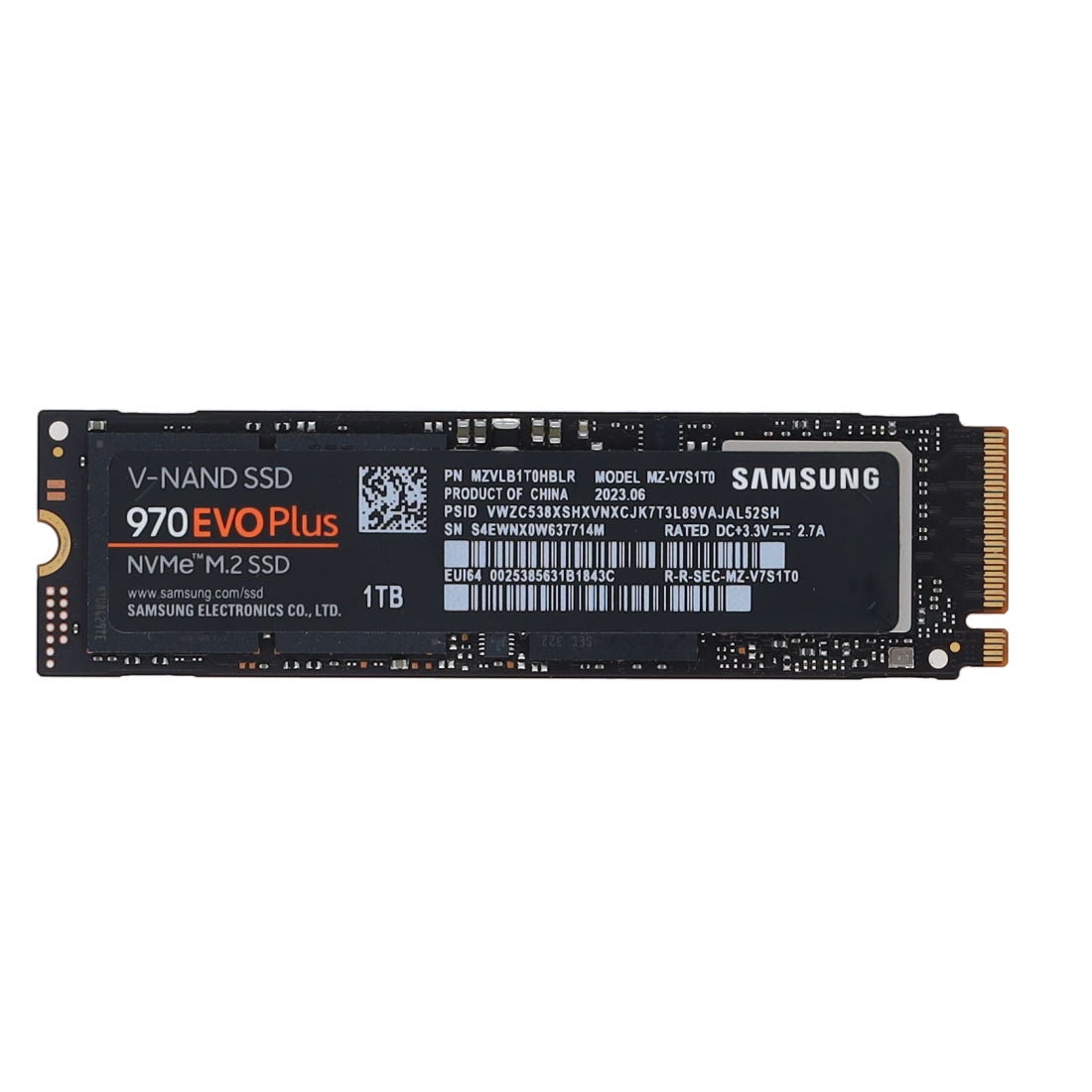 Samsung 970 EVO Plus 1TB PCIE M.2 SSD