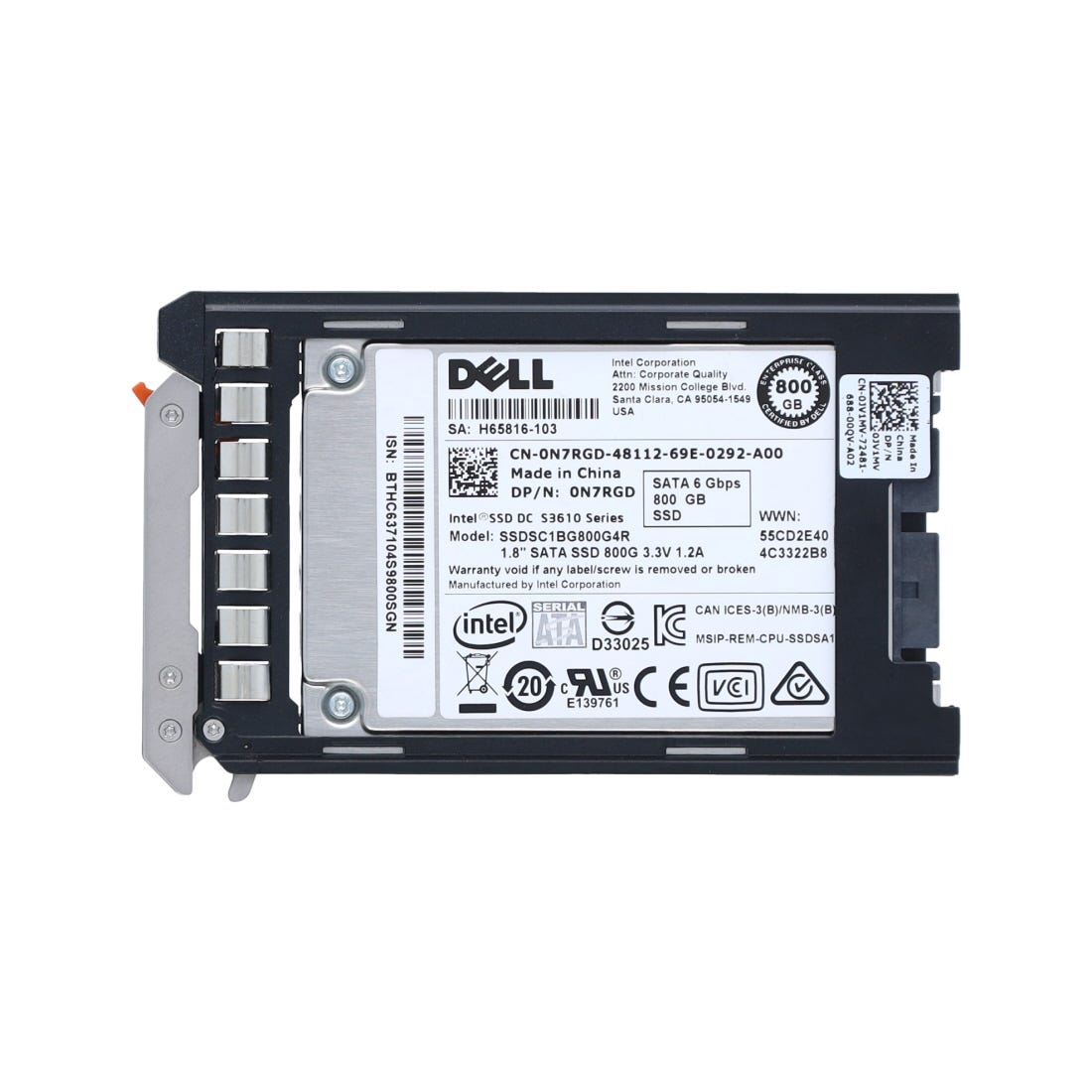 Dell N7RGD 800GB SSD SATA 1.8 6G