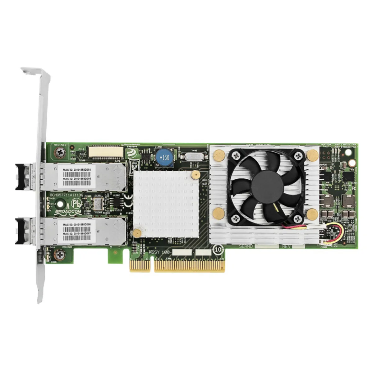 Broadcom BCM57711 Dual Port - 10GbE SFP+ Full Height PCIe-x8 Ethernet