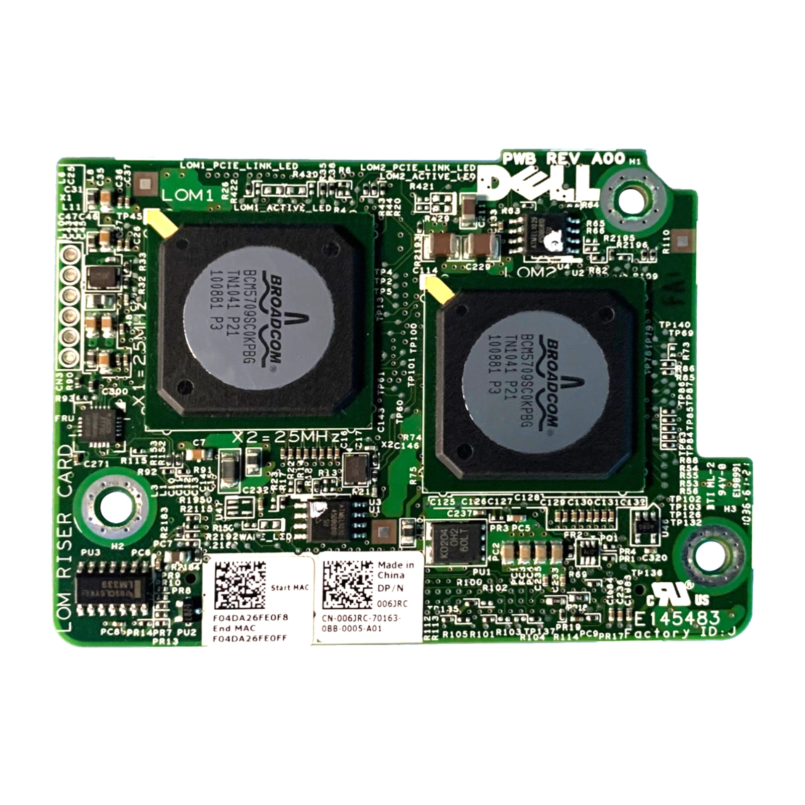 Dell Broadcom BCM5709S Quad Port - 1GbE M-Series Ethernet