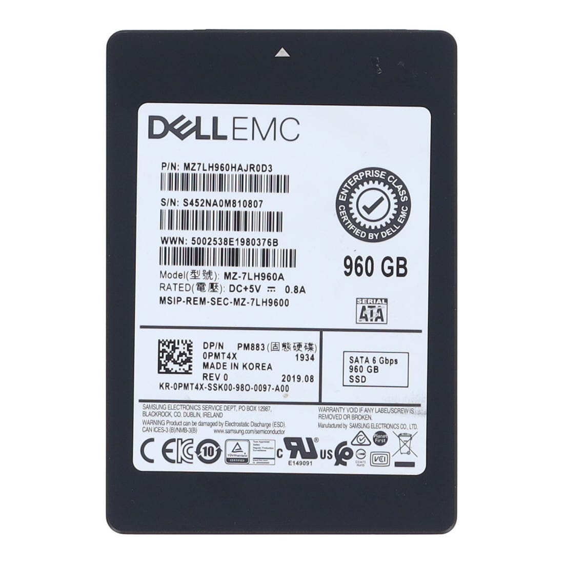 Dell PMT4X 960GB SATA 6GBPS 2.5" SSD