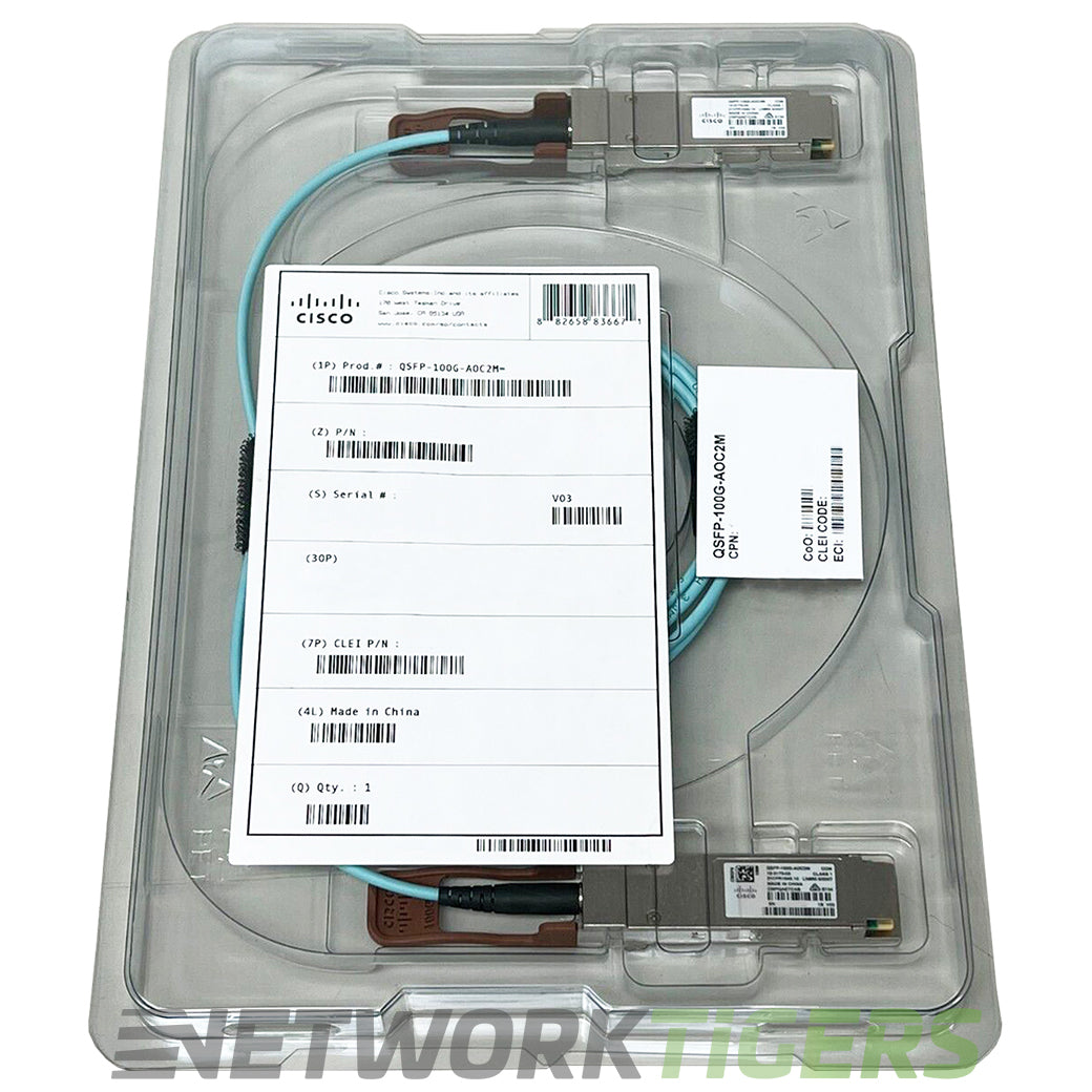 CISCO QSFP-100G-AOC2M - 100GBASE QSFP Active Optical Cable, 2m