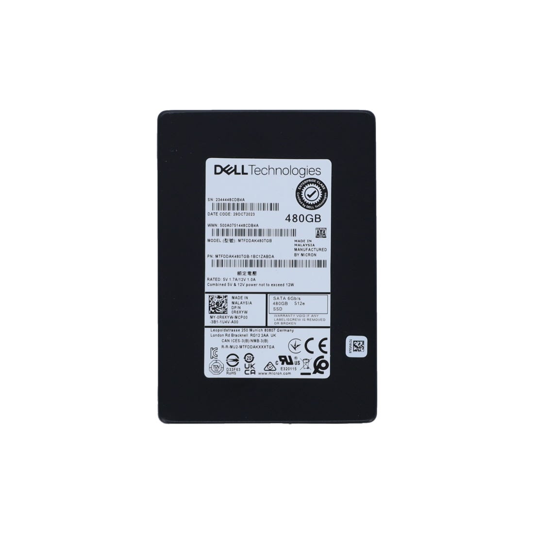 Dell 480GB SATA 2.5" SSD
