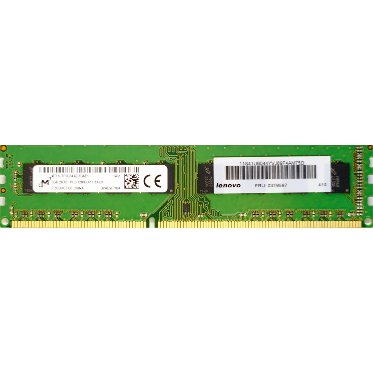 8GB PC3-12800U (DDR3-1600Mhz, 2RX8) Desktop PC RAM