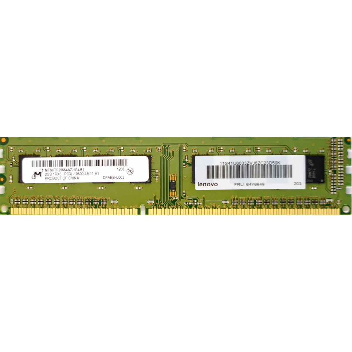 2GB PC3L-10600U (DDR3 Low-Power-1333Mhz, 2RX8)