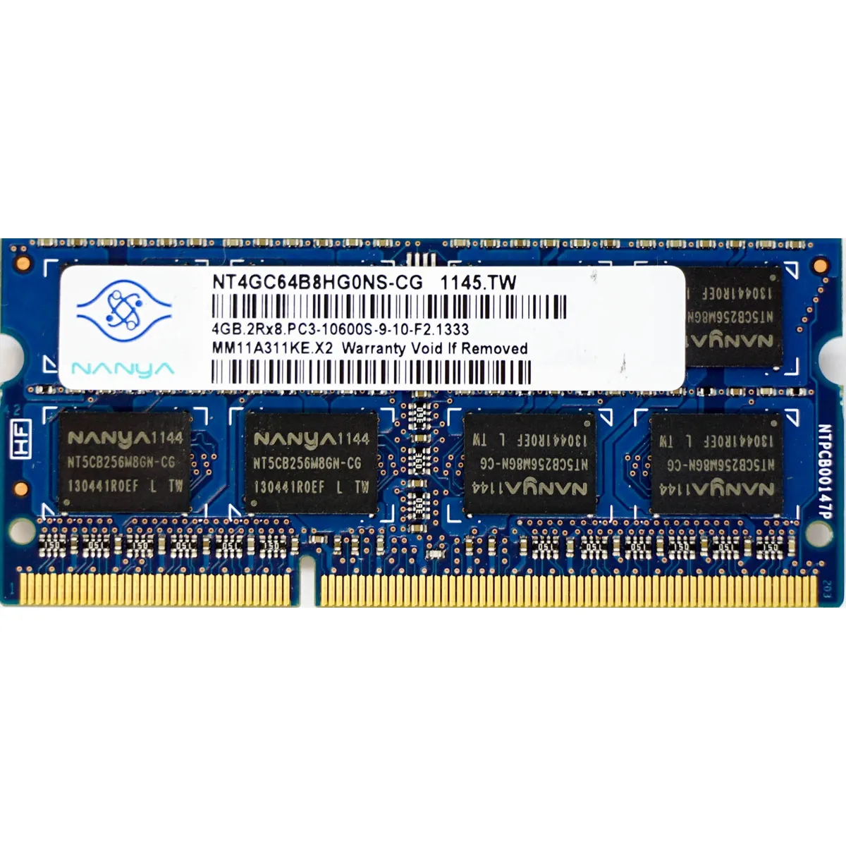 4GB PC3-10600S (DDR3-1333Mhz, 2RX8) Laptop RAM