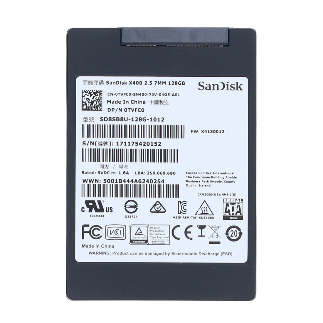 Dell 128GB SATA 2.5" SSD