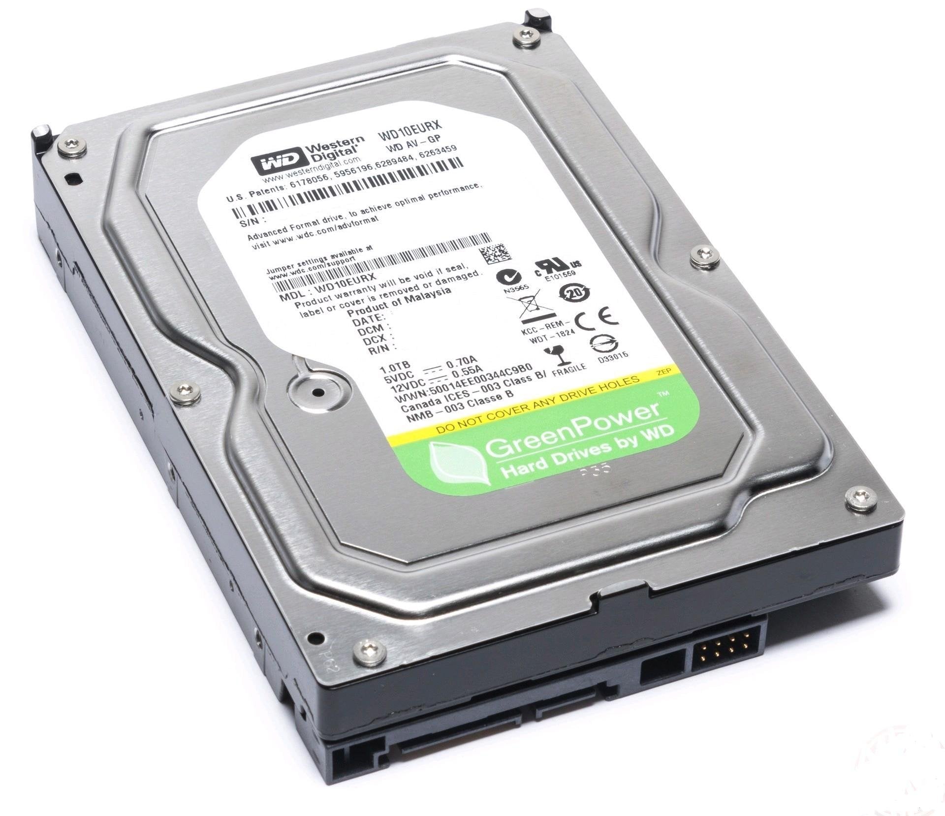 Western Digital WD10EURX 1TB 5.4K 6G SATA 3.5" HDD WD10EURX-64RPPY0