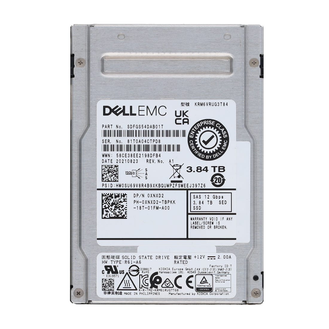 Dell 3.84TB SAS 2.5" SSD
